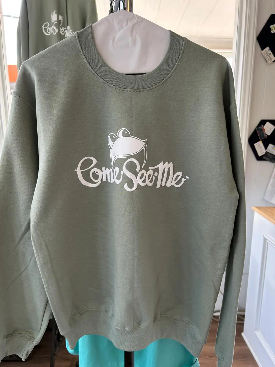 Come-See-Me-Souveniers-Adult-Crew-Neck-Sweatshirt-Sage